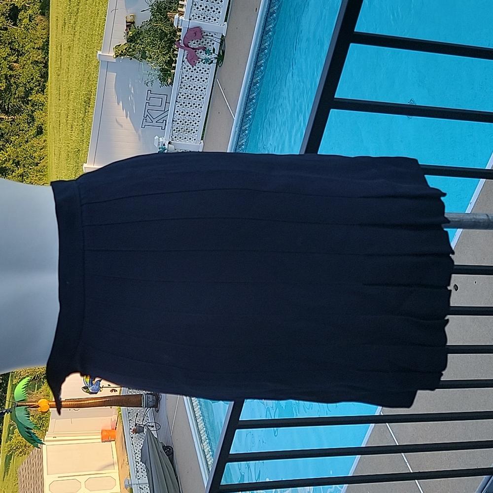 ANNE KLEIN II petite. Navy skirt. 4